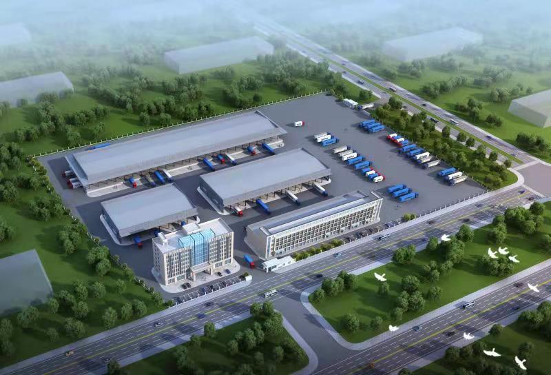 捷順達(dá)物流園項(xiàng)目建設(shè)整體工程，已完成一半